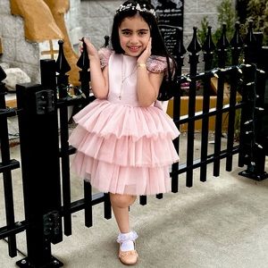 Blush Flower Girl Dress, , Girls formal dress, Girls blush birthday dres